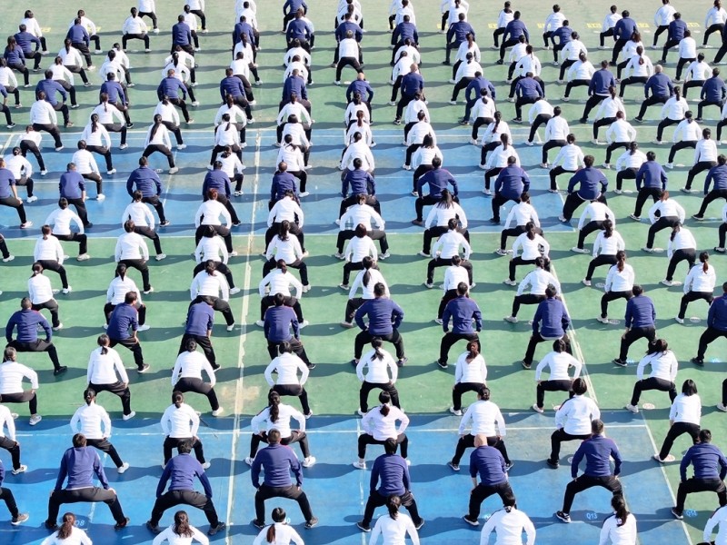 衡陽(yáng)幼兒師專教職工寒假線上八段錦健身活動(dòng)等您來打卡